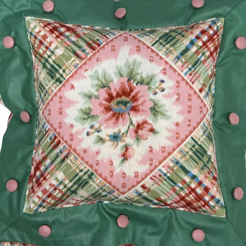 Cottage Floral Small Accent Pillow 13.5